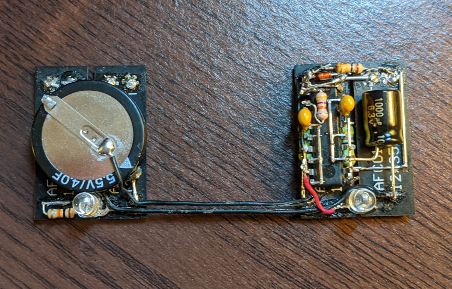 Pummer circuit on the underside of the solar panels.