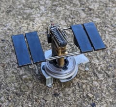 Desktop robot that turns to face the light.